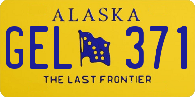 AK license plate GEL371