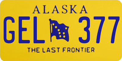 AK license plate GEL377