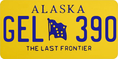 AK license plate GEL390