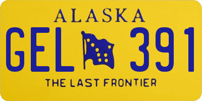 AK license plate GEL391