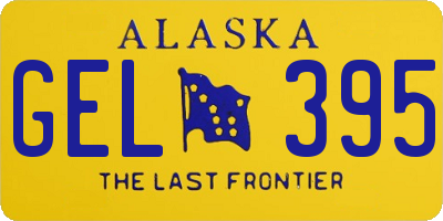 AK license plate GEL395