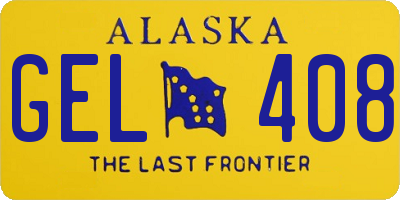 AK license plate GEL408