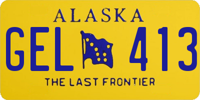 AK license plate GEL413