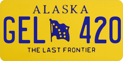 AK license plate GEL420