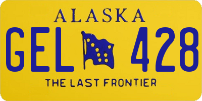 AK license plate GEL428
