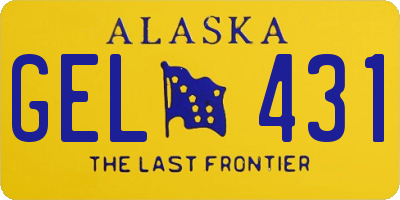 AK license plate GEL431