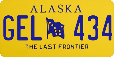 AK license plate GEL434