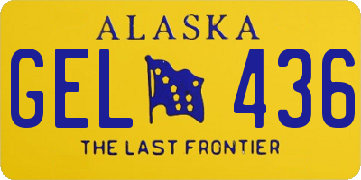 AK license plate GEL436