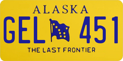 AK license plate GEL451