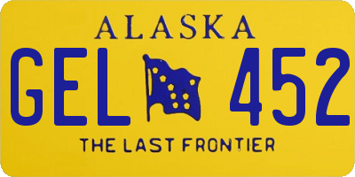 AK license plate GEL452