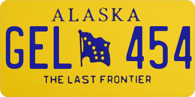 AK license plate GEL454