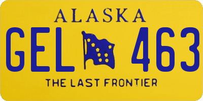 AK license plate GEL463