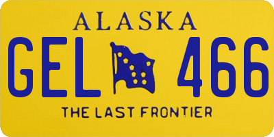 AK license plate GEL466