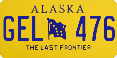 AK license plate GEL476