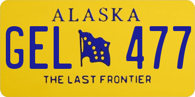AK license plate GEL477