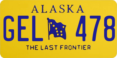 AK license plate GEL478