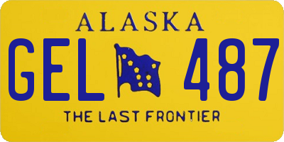 AK license plate GEL487