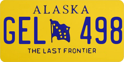AK license plate GEL498