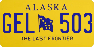 AK license plate GEL503