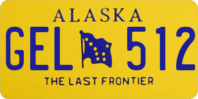 AK license plate GEL512
