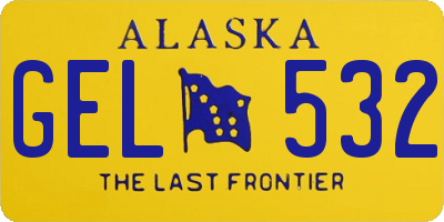 AK license plate GEL532