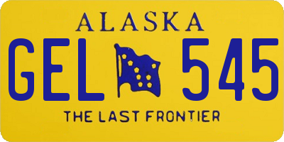 AK license plate GEL545