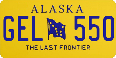 AK license plate GEL550