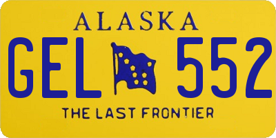 AK license plate GEL552
