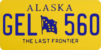 AK license plate GEL560