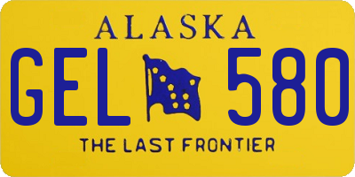 AK license plate GEL580
