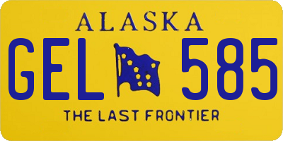 AK license plate GEL585