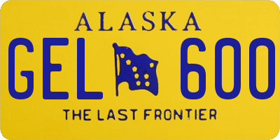 AK license plate GEL600