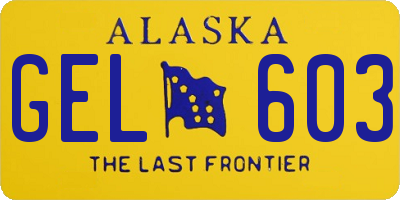 AK license plate GEL603