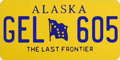 AK license plate GEL605