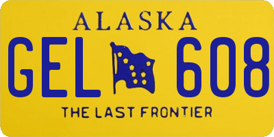 AK license plate GEL608
