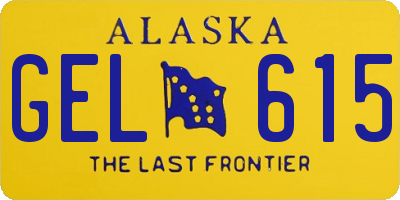 AK license plate GEL615