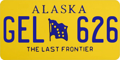 AK license plate GEL626