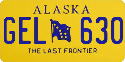 AK license plate GEL630