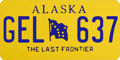 AK license plate GEL637