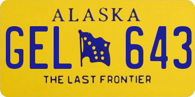 AK license plate GEL643