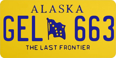 AK license plate GEL663