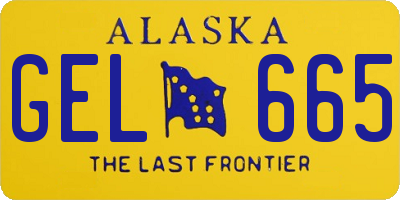 AK license plate GEL665