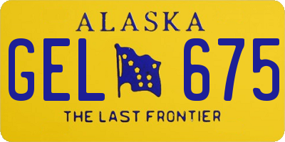 AK license plate GEL675