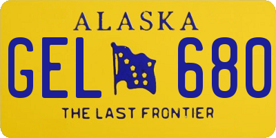 AK license plate GEL680