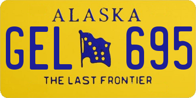 AK license plate GEL695