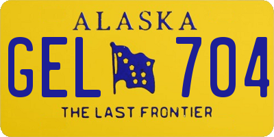 AK license plate GEL704