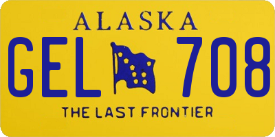 AK license plate GEL708
