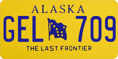 AK license plate GEL709