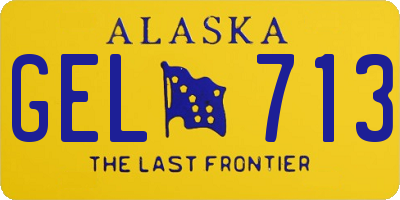 AK license plate GEL713