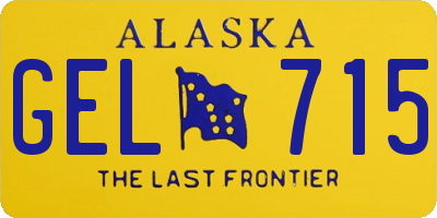 AK license plate GEL715